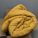 Bedsure Comforter Duvet Insert - Quilted Comforters Queen Size, All Season Duvet, GentleSoft Down Alternative Bedding, with 8 Tabs, Gifts for Women/Men, Mustard Yellow, Queen 88 x 88 Inches