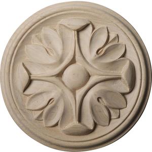 Ekena Millwork ROS05X05RACH Raymond Round Rosette, 5" W x 5" H x 3/4" P, Cherry