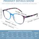 4 Pack Progressive Multifocus Reading Glasses Blue Light Blocking Spring Hinges Stylish Ladies Pattern Readers