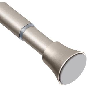 EBOATOP Silver Shower Curtain Rod - Tension Curtain Rod Adjustable 32 to 78 inch Spring Tension Shower Rod No Drilling Non Slip, Silver