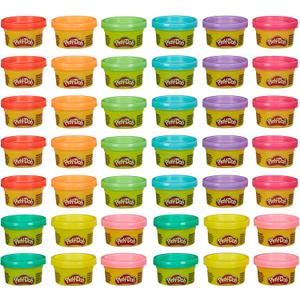 Play Doh Bulk Handout 42-Pack of 1-Ounce Modeling Compound Cans, Back to School Gifts, Prizes, & Party Favors, Kids Arts & Crafts, Preschool Toys, Ages 2+