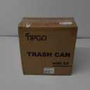 TIPGO Slim Bathroom Trash Can with Lid Soft Close, Step Pedal, 6 Liter / 1.6 Gallon Stainless Steel Trash Bin, Small Garbage Cans for Bedroom, Office, Kitchen (White)