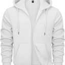 MAGCOMSEN Men's Zip Up Hoodie Casual Fashion Hooded Jacket Athletic Fleece Lined Sweatshirt with Pocket (3XL)