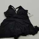 AI'MAGE Women's Tankini Swimsuit Two Piece 2025 Halter V Neck Bathing Suit with Shorts Tummy Control Modest Swimwear, M, Black