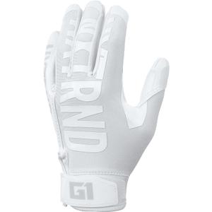 Nxtrnd G1 Pro Football Gloves, Men's & Youth Boys Sticky Receiver Gloves (White, Youth Large)