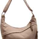 Nylon Crescent Crossbody Bag for Women Shoulder Tote Handbag Casual Sling Bag Dumpling Purse Bag for Outdoor Travel