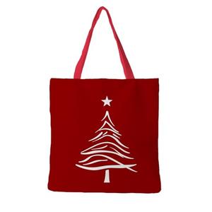 KAOWT Christmas Tote Bag, Red Christmas Tree Canvas Tote Bags for Women, Merry Christmas Tote Bag Gifts for Women, Reusable Grocery Bags Shopping Bags