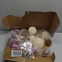 Waipfaru 15Pcs Velvet Christmas Ornaments, Brown Red Neutral, Mixed Sizes (3.9, 3.1, 2.8 Inches), Flocked Texture, Christmas Tree Decor