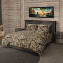 Northwest Realtree Queen Bed in a Bag Set, 1 Comforter, 1 Fitted Sheet, 1 Flat Sheet, 2 Pillowcases, All Seasons, Camo Bedding, Realtree Edge
