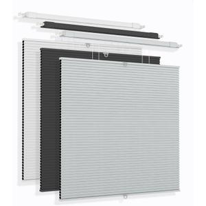 No Drill Top Down Bottom Up Cellular Shades Cordless, No Tool Pull Down Blackout Honeycomb Shades, Room Darkening TDBU Cellular Blinds with Thermal Insulated Noise Reduction for Indoor Window