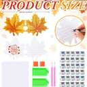 Humyoun 30 Pack Thanksgiving Diamond Painting Greeting Cards with Envelope Fall Maple Diamond Art Cards Bulk DIY Postcard 5d Round Drill Thanksgiving Art Craft for Adults Beginner