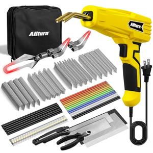 Allturn Plastic Welder, 2 in 1 Plastic Welding Kit, Hot Staples Weld Gun, Car Bumper Repair Kit for Most Plastics, Patent Number D970324(Yellow)