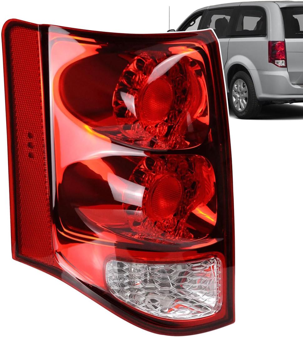 LED Tail Lights Assembly Compatible with 2011-2020 Dodge Grand Caravan Left Driver Side Replace 5182535AF