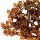 GASPRO 20 lbs Fire Glass for Propane Fire Pit, 1/2-Inch Reflective Fireplace Glass Rocks for Fire Pit Table, Copper