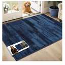 JSEI Dirt Trapper Door Mat 32"x48", Non-Slip Doormats Washable Entryway Mat, Welcome Floor Mat Absorbent Low Profile Dog Door Mats for Front Back Door, Wet Shoes & Paws, Blue