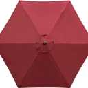 9 Feet Patio Umbrella Replacement Canopy for 6 Ribs, Market Umbrella Top, Yard Table Umbrella Top Cover,Universal Strong and Thick Umbrella Canopy,Canopy Only