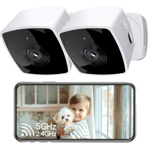 blurams Cameras for Home Security 5G&2.4G, 2K Security Camera Indoor, Pet Camera with Phone App, Indoor Camera w/AI Motion Detection, 2-Way Audio, Compatible with Alexa&Google Home Assistant