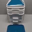 Chicken Feeder and Waterer Set,Anti-Roost Chicken Feeder and Automatic Chicken Waterer for Chickens, Ducks, Pigeons and Quail (3 Gallon, BLUE)