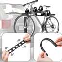 12 Pieces Rubber Bike Rack Straps, Bicycle Wheel Strap Replacement, Bike Cradle Carrier Wheel Stabilizer Strap with Holes for Outdoor Activities Car Rack, Cradle Tie Down