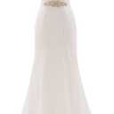 Women's Lace Mermaid Bridal Wedding Dresses (Style6 Ivory, Size 2)