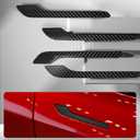 Genuine Carbon Fibre Exterior Door Handle Protector, Suitable for All Tesla Model 3/Model Y (Black)