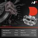 A-Premium Disc Brake Caliper Assembly with Bracket Compatible with Select Jeep Models - Grand Cherokee 1999-2004, 4.0L/4.7L - Front Driver and Passenger, 2-PC Set