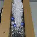 Small White Christmas Tree with Lights, 24 Inch Artificial Mini Tabletop Christmas Tree Decorations with Star Tree Topper, Balls Ornaments, Gift Pack, 30 Pcs Little Xmas Trees for Kids Room