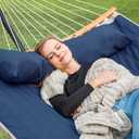 SUNCREAT Hammocks Hanging Tree Hammock for Outdoor, Large Replacement Hammock for Stand, Navy Blue
