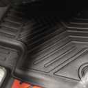 Premium Color TPE Floor Mats 3-PCS Custom Fit for Tesla Model Y Juniper Accessories 2025 2026 | Not Just Black, Racing Red Wing Design | Car Mat Full Set Front & Rear | All-Weather Protection