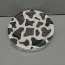 BLUE PANDA 48 Pack Cow Print Paper Plates (9 Inch) for Barnyard Birthday, Farm Animal Party - Cow Baby Shower Supplies (Brown Foil Print)