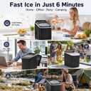 Ice Maker Countertop, 9 Bullet Ice Cubes Ready in 6 Mins, 33 lbs/Day, 2 Ice Sizes, 42 dB Quiet, Self-Cleaning Ice Machine with Large Viewing Window, Basket & Scoop for Home Kitchen Office