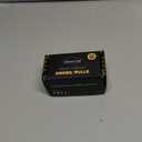 QOGRISUN 2 Pack Gold Cabinet Knobs, 1-1/4" Round Clear Glass and Brass Drawer Knobs, Modern Decorative Pulls for Kitchen Cupboard, Dresser & Bathroom Vanity Hardware