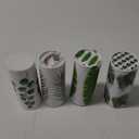 4 Pack Car Tissues Round Tube Tissues Box with Facial Tissue Bulk Boho Green Leaf Car Travel Cylinder Holder for Cup Holder Wedding Gifts Home Bathroom Office