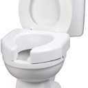 SP 3 Inch Extender Booster Elevated Raised Toilet Seat Risers For Seniors Adults , White