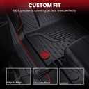 LASFIT Floor Mats for 2013-2018 Dodge Ram 1500 Quad Cab, 2019-2024 Dodge Ram 1500 Classic, Fit for Bucket Seat & Carpet Flooring, All Weather TPE Custom Fit Car Mats Floor Liners 1st & 2nd Row, Black