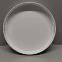 Round White Decorative Serving Tray with Handles, 13 Versatile Ottoman Tray for Coffee Table, Entertaining, Outdoor Patio, Living Room