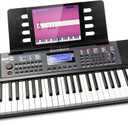 RockJam 61 Key Keyboard Piano with Pitch Bend, Power Supply, Sheet Music Stand, Piano Note Stickers & Simply Piano Lessons