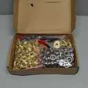 643Pcs Grommet Tool Kit 1/2 Inch(Inside Hole Size) Eyelet Kit with 320Pcs Eyelets Grommets, 320Pcs Washers, and Grommet Eyelet Pliers for Leather/Belt/Shoes/Crafts