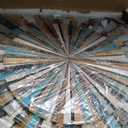 Deco 79 Wood Starburst Handmade Home Wall Decor Carved Wall Sculpture, Wall Art 36" x 1" x 36", Multi Colored (36L" x 36W")