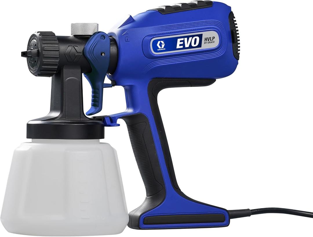 EVO HVLP Handheld Paint and Stain Sprayer with Adjustable Spray Pattern, Blue 