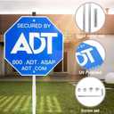 ADT Security Signs(28IN All aluminum), Metal Yard Sign with Stake,Heavy Duty Weather Resistance Sign