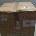 JONATHAN Y 25" Clear Glass and Chrome LED Table Lamp, Modern Coastal Bedside Lamp with White Linen Drum Shade for Living Room, Farmhouse Decor, LED Bulb Included JYL1018A