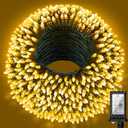 300LED 75FT Christmas Lights Indoor, LED Christmas Tree Decoration Lights with 12 Modes & Timer Memory, Dimmable Plug In Waterproof LED Xmas Light for Yard Trees Wedding Party Holiday Warm White