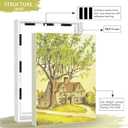 Abtgt 16x20 Canvas Floating Frame with 0.9" Deep, White Floater Frame for Canvas Paintings with Adhesive, Vertical or Horizontal Wall Art frame for Prints Oil Painting Diamond Decor, 1 Pack.