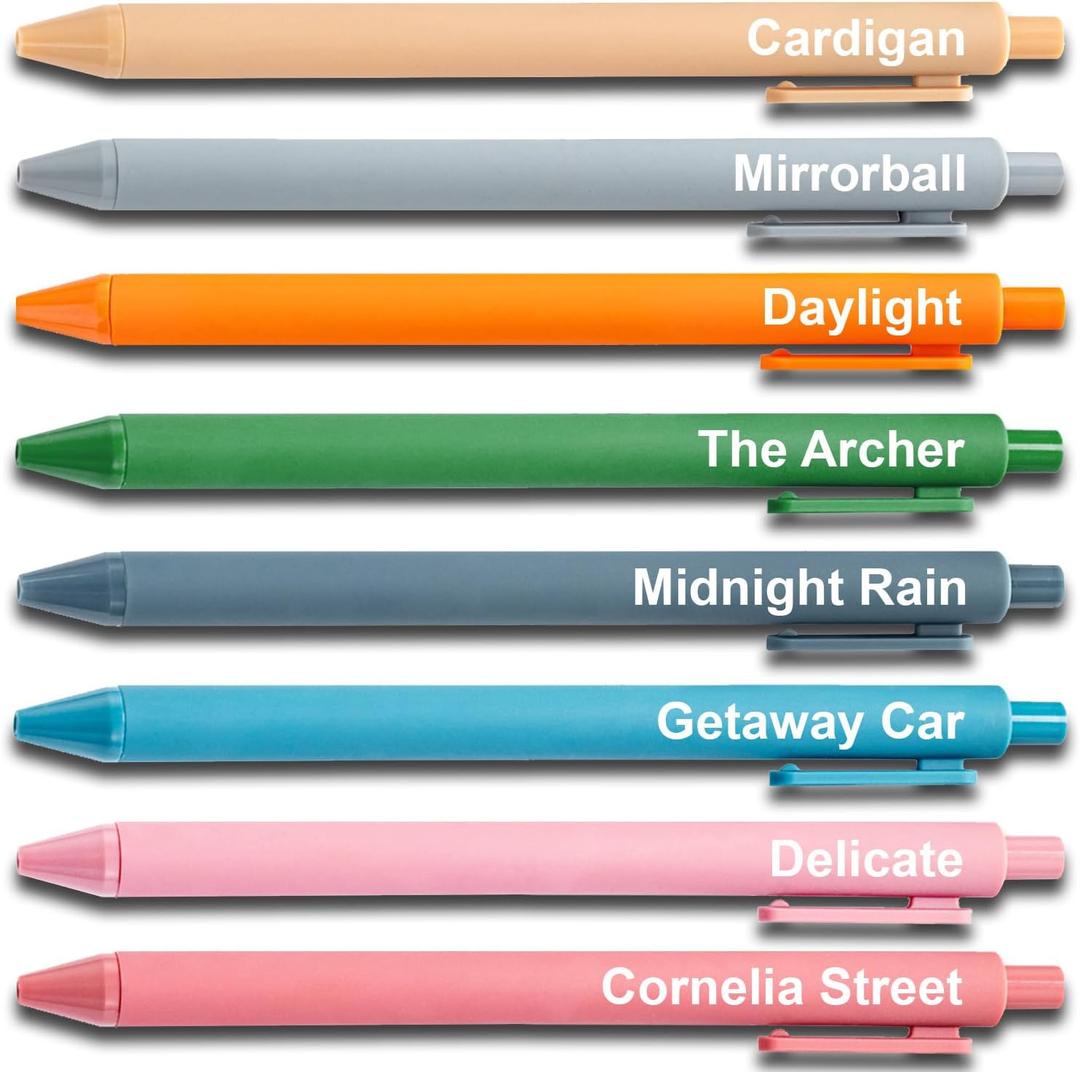 Taylor Gifts Merch, Cute Taylor Gel Pens, Office Supplies for Music Fans, Taylor Birthday Party Favors for Music Fans (Black)