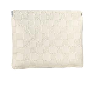 Ksriylm Beige Plaid Leather Makeup Pouch for Women Small Make Up Bag for Purse Self-Closing Waterproof Initial Checkered Pattern Makeup Cosmetic Bags Pouches for Purse Aesthetic Travel Toiletry Bag