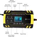 Automatic Smart Battery Charger Car 12V/24V | Pulse Repair Charger with LCD Display | Intelligent Mode Overvoltage Protection Temperature Monitoring for Car, Truck, Motorcycle, Boat, SUV, ATV