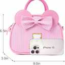 YOOLIFE Personalized Gifts for Girls Kids - Girls Kids Crossbody Bag Purse | Initial Pink Purses for Girl Kid Toddler Wallet, 3 4 5 6 7 8 Year Old Girl Birthday Gifts for Daughter Sister Pink B