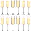 YANGNAY Cylinder Champagne Flutes, Champagne Flute Glass Set of 12, Clear Champagne glasses for Party, Home, Restaurant Use, 6 oz Capacity