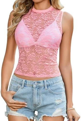 Avidlove Bralettes for Women Lace Camisole Y2k Crop Tops Going Out Tank Tops, XL